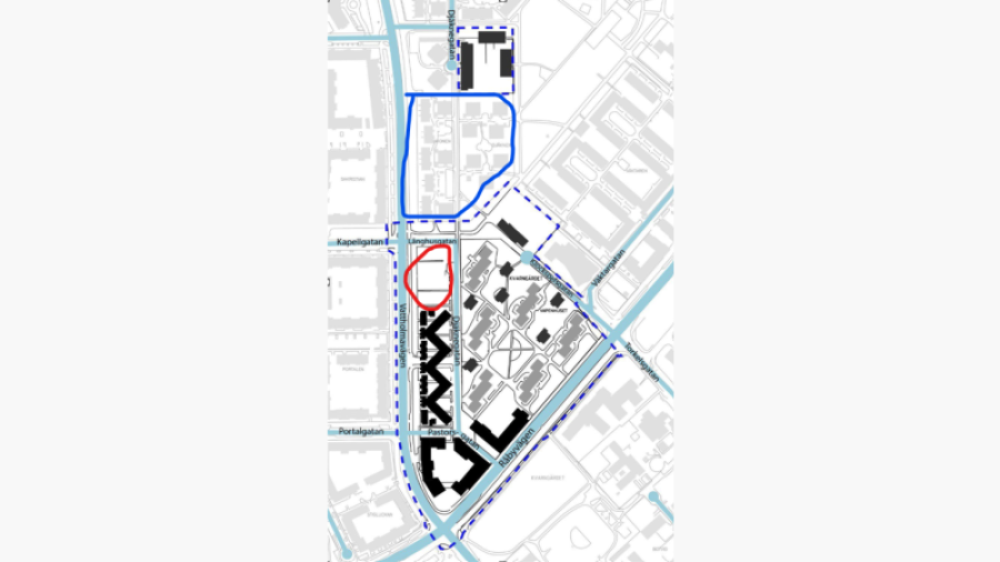Bild som visar detaljplanen över området